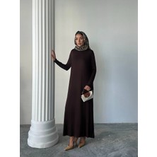 Yureli Yarasa Kol Tesettür Uzun Elbise