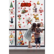 Kt Grup Yeni Yıl Yılbaşı Figürleri Hoşgeldin 2026 Yeni Sezon Cam Kapı Duvar Sticker Seti