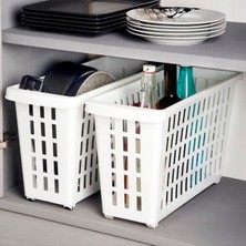 Çok Renkli 13 Lt Tekerlekli Dolap Içi Düzenleyici