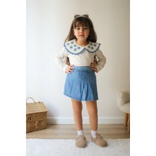 Nur Bebe Bebe Yaka Şort Etekli Takım