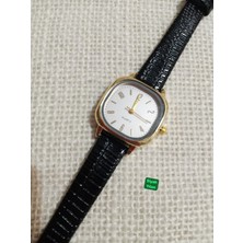 Brality Modern Moda Kadın Kol Saati Vintage Oval Gold Kasa- Siyah Yılan Desenli Kordon TT0054