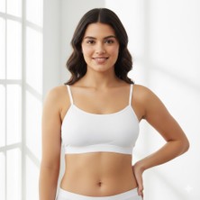 Woan 6'lı Set Doğal Kadın Ince Askılı Rahat Günlük Pedli Büstiyer – Yumuşak Kumaş, Esnek Form