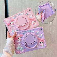 Ennar Lenovo Tab TB311FU 10.1 Inç Uyumlu Cute Dolls Askılı Standlı Tablet Kılıfı+Tablet Kalemi