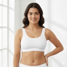 Woan Doğal 6'lı Set Kalın Askılı Rahat Günlük Pedli Büstiyer – Doğal Konfor ve Esnek Form