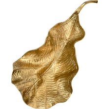 Lara Decor Gold Döküm Leaf Yaprak Tabak