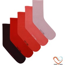 GOST LİRİA -5’li Renkli  Ribanalı Tenis Ünisex Çorap