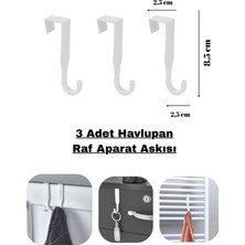 Beyaz 3'lü Havlupan ve Raf Askı Seti, Şık ve Fonksiyonel Tasarım