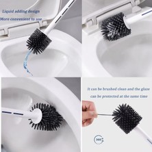 Renkli Silikon Tuvalet Fırçası, Hijyenik Deterjan Hazneli, Kullanışlı ve Şık Tasarım