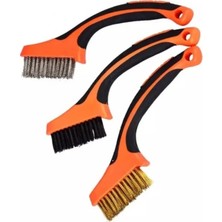 3'lü Çok Renkli Detay Temizlik Fırça Seti, Araba, Mutfak, Fayans Için Uygun