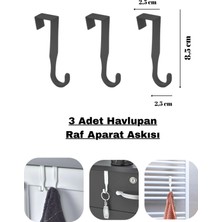 3'lü Siyah Havlupan Askı Seti, Şık ve Kullanışlı Ev Aksesuarı