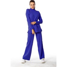 Trendparis Düğme Detaylı Fitilli Triko Takım