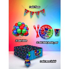 32 Kişilik Pijamask Temalı Mini Set - Doğum Günü Parti ve Eğlenceli Etkinlikler Için