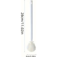 Es Dekor 1 Adet Beyaz 360° Esnek Silikon Temizlik Fırçası Uzun Saplı - Tekrar Kullanılabilir