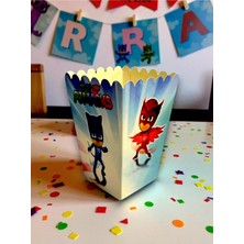 16 Kişilik Pijamaskeliler (Pj Masks) Temalı Mısır Kutusu / Ikramlık Kutusu (16 Adet)