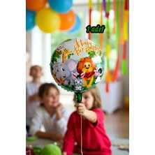 1 Adet Safari Temalı Folyo Balon - Parti ve Doğum Günü Kutlamaları Için