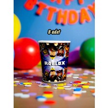 8 Adet Roblox Temalı Bardak - Doğum Günü Parti ve Eğlenceli Etkinlikler Için
