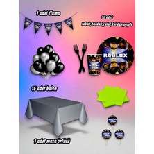 16 Kişilik Roblox Temalı Mini Set - Doğum Günü Parti ve Eğlenceli Etkinlikler Için