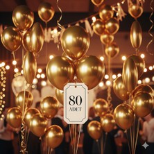 80 Adet Gold (Altın) Balon Seti – Zarif Mini Parti ve Köşe Dekoru