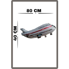 Festilo Folyo Balon Beyaz Uçak 80×40 cm Helyum Uyumlu Doğum Günü Konsept