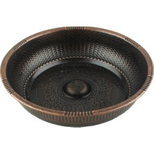 Beyaz Bakır Eskitme Hamam Tası, Şık ve Doğal Tasarım ile Şıklık Katın