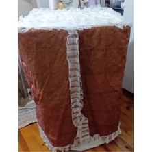 Kahverengi Çamaşır Makinesi Örtüsü, Koruma ve Şıklık Için Uygun