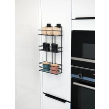 Paslanmaz Banyo Rafı, Şampuan ve Düzenleyici, Siyah, Yapışkanlı, Kaliteli, Şık