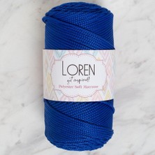 Calais Loren Polyester Soft Macrame Saks Mavisi El Örgü Ipi - LM029 - 34435