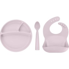 Oioi 3 Parça Beslenme Seti Misty Lilac(Basics Önlükle)