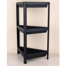 Üçgen 3 Katlı Çok Amaçlı Raf Ünitesi, Mutfak ve Banyoda Şık Depolama Çözümü