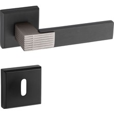 Zeraf Ev Premium Ahenk Closed Rozetli Kapı Kolu (Oda-Wc-Yale Kilit Tipleri)(Takım)  Antrasit - Saten