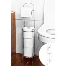 Krom Ayaklı Modern Wc Kağıtlık, Şık ve Dayanıklı Tasarım