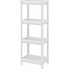 4 Katlı Beyaz ve Siyah Vesken Düzenleyici Seti, Şık ve Fonksiyonel Depolama Çözümü