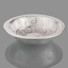 Yuvarlak Zamak Dekoratif Hamam Tası, Şık ve Estetik Tasarım, Dayanıklı ve Kullanışlı