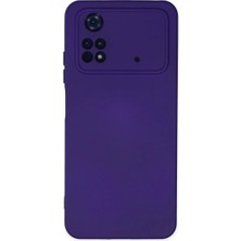 Buğz Xiaomi Poco M4 Pro 4g Kılıf Nano Içi Kadife Silikon - Mor