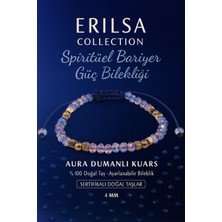 Erilsa Sertifikalı Spiritüel Bariyer ve Enerji Güçlendirme Bilekliği - Aura Dumanlı Kuvars ve Terahertz