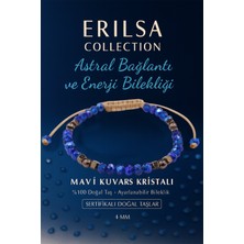 Erilsa Sertifikalı Astral Bağlantı ve Enerji Bilekliği – Mavi Kuvars Kristali (Ince Model)