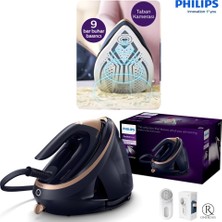 Philips Perfectcare 9000 Serisi Activesense Kameralı Yapay Zeka Destekli 9 Bar 3100W Buhar Kazanlı Ütü - Kumaş Tanıma, Sıfır Yanık, Akıllı Otomatik Isı Ayarı