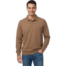Raymons Erkek Gömlek Yaka Petek Doku Cepli Regular Fit Sweatshirt BGL-ST04956