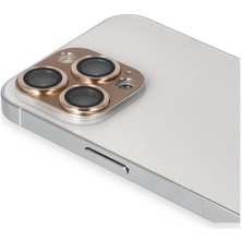 Buğz Iphone 13 Pro Max Pers Alüminyum Kamera Lens - Gold