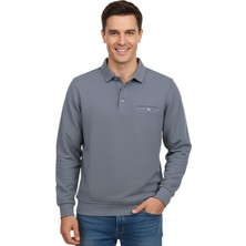 Raymons Erkek Gömlek Yaka Petek Doku Cepli Regular Fit Sweatshirt BGL-ST04956
