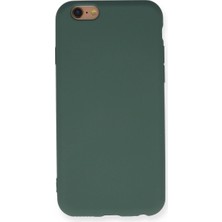 Buğz Iphone 6 Kılıf Nano Içi Kadife Silikon - Koyu Yeşil