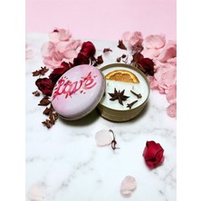 Calma Flame Love Yazılı El Yapımı Soya Mum – Romantik Hediye, Sevgililer Günü, Ev Dekor, Özel Gün , Hediye