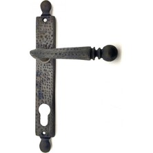 Buğz Antika Tarz Dekoratif Pirinç Misket Wc Banyo Kapı Kolu - 245X34 Mm, Oksit
