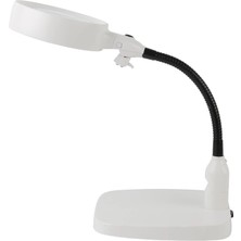 Marsilyan -Masaüstü 10X LED Işıklı Büyüteç Okuma El Sanatları Onarım Büyüteç 7765