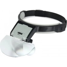 Marsilyan - Lens Takmalı 5 Lenslı , LED Lambalı Şapka Tip Büyüteç