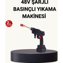 Marsilyan Taşınabilir Basınçlı Yıkama Makinesi – 5m Hortumlu, Köpük Şişeli, 48V Güçlü