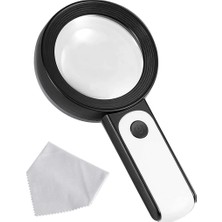 Marsilyan -30X -12ışıklı Büyüteç Taşınabilir Çıft Katmanlı Optik Cam Okuma Büyüteç 2290-18