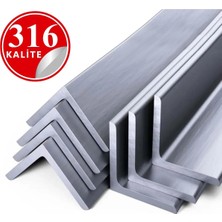 Deep Makina Paslanmaz Köşebent, 316 Kalite Çelik, 40 x 40 x 3 x 1000MM
