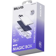 Buğz Apple Iphone 16 Pro Bilvis 5in1 5d Magic Hayalet Cam Ekran Koruyucu - Siyah