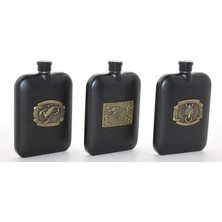 Buğz Paslanmaz Çelik Kabartmalı Tekli 6 Oz Matara ALK2666